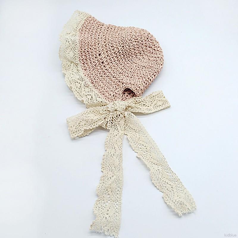 Nón Cói Phối Ren Hoa Phong Cách Hàn Quốc Xinh Xắn Dành Cho Bé