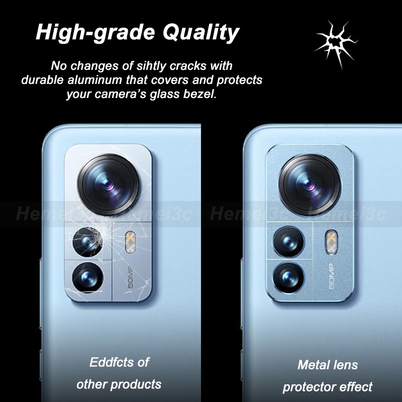 Ốp Điện Thoại Hợp Kim Nhôm Có Kính Cường Lực Bảo Vệ Ống Kính Máy Ảnh Cho Xiaomi Mi 12 12s Pro Xiaomi12s Mi12s
