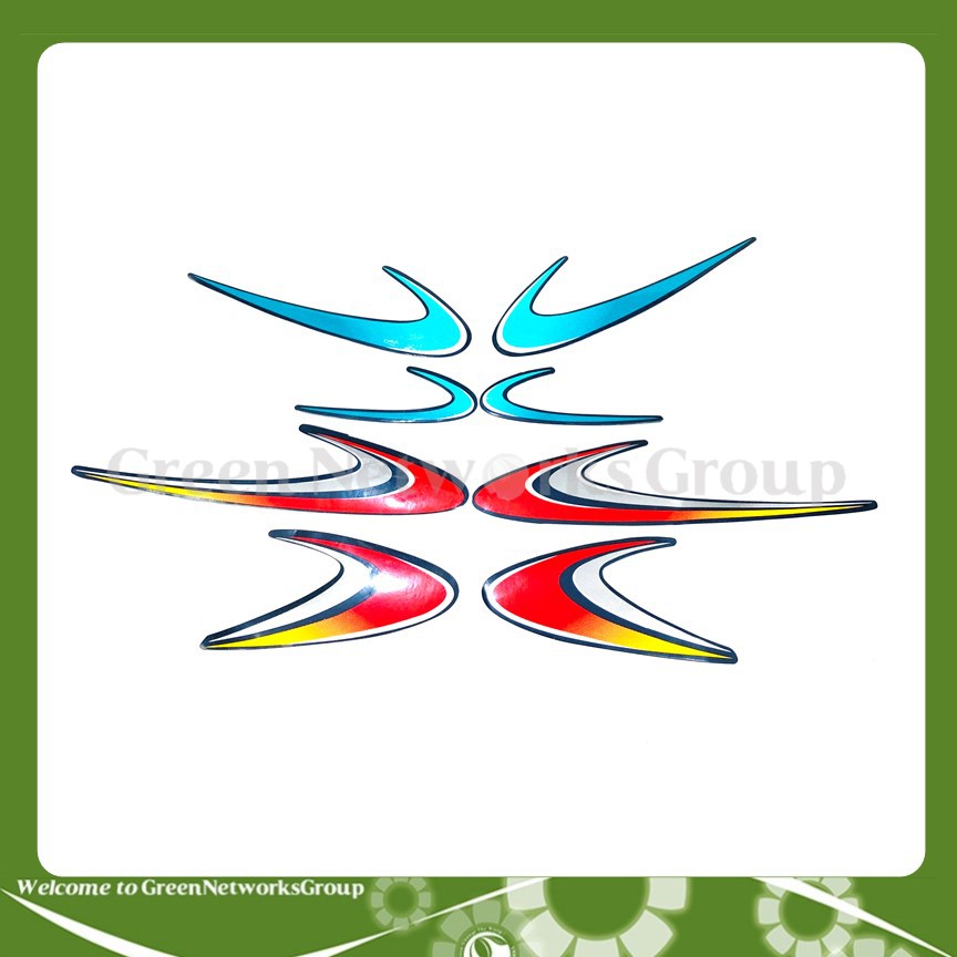 Tem dán decal trang trí xe Viva R110 Greennetworks