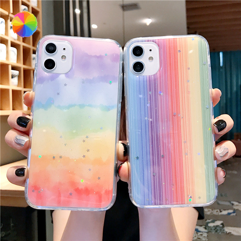 Ốp điện thoại họa tiết cầu vồng dành cho iphone case 7 / 7plus / 8 / 8plus / x / xs / xs max / 11/ 11 promax MM | BigBuy360 - bigbuy360.vn