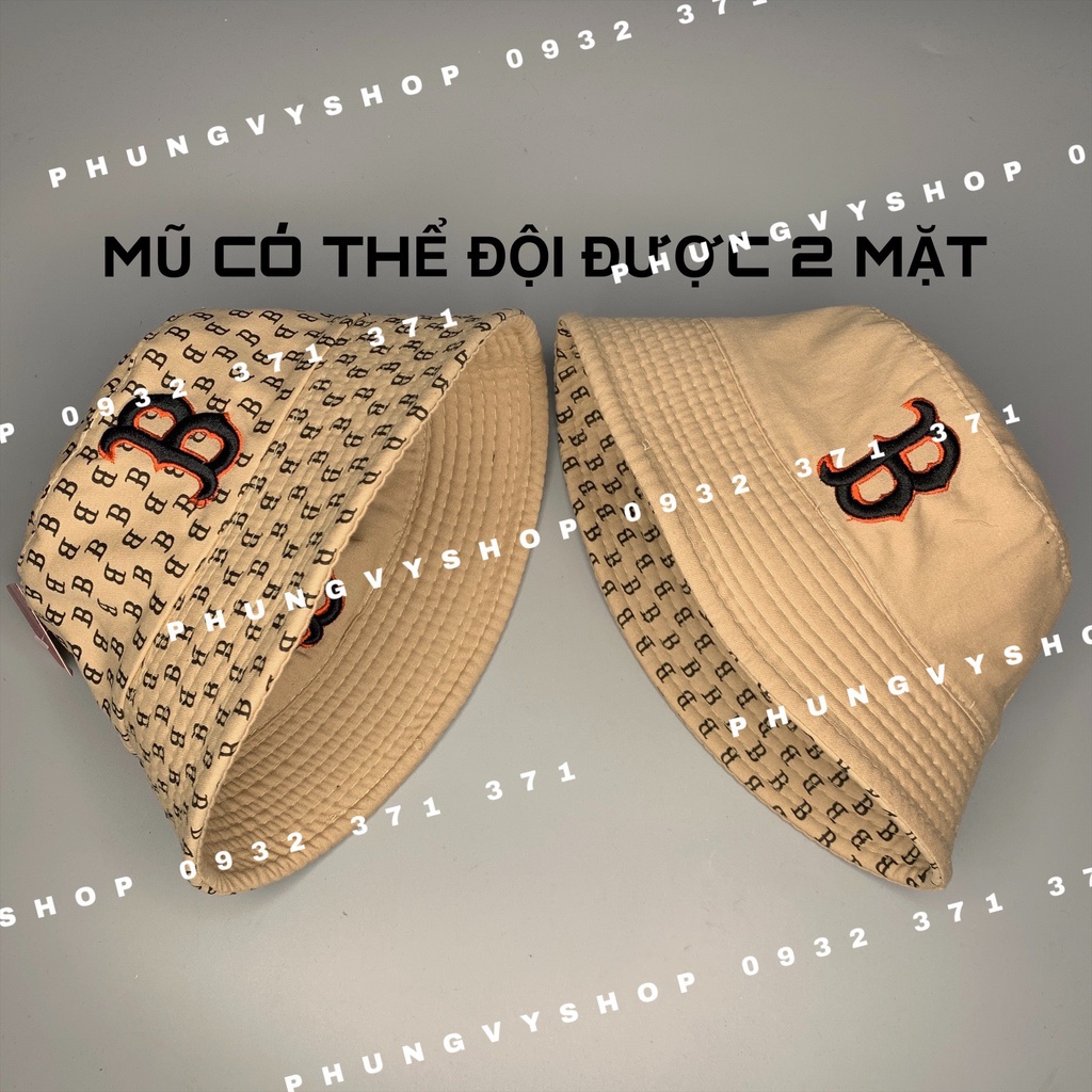 Mũ bucket cực hot unisex - HAI MẶT CỤP CHỮ BÊ B - nón sụp tai bèo vành