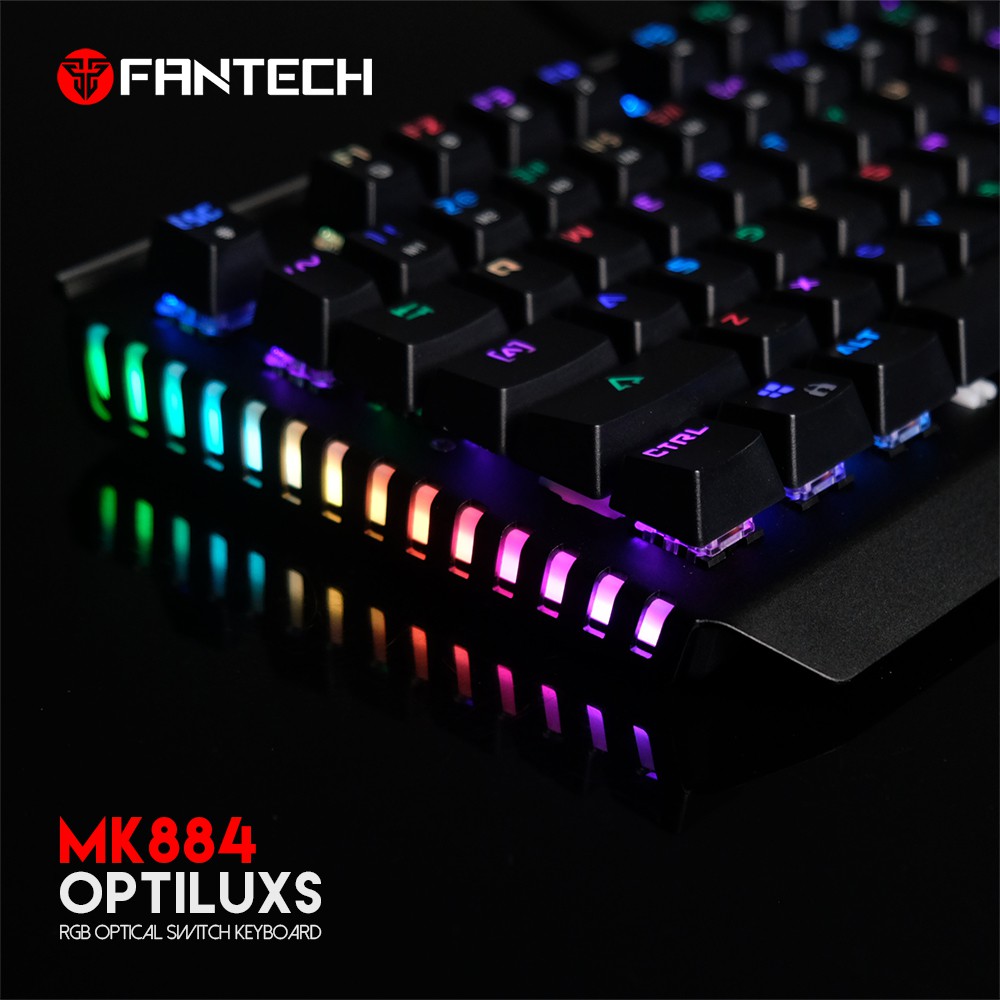 Bàn Phím Cơ Gaming Full-sized Có Dây Fantech MK884 OPTILUX Outemu Optical Switch LED RGB