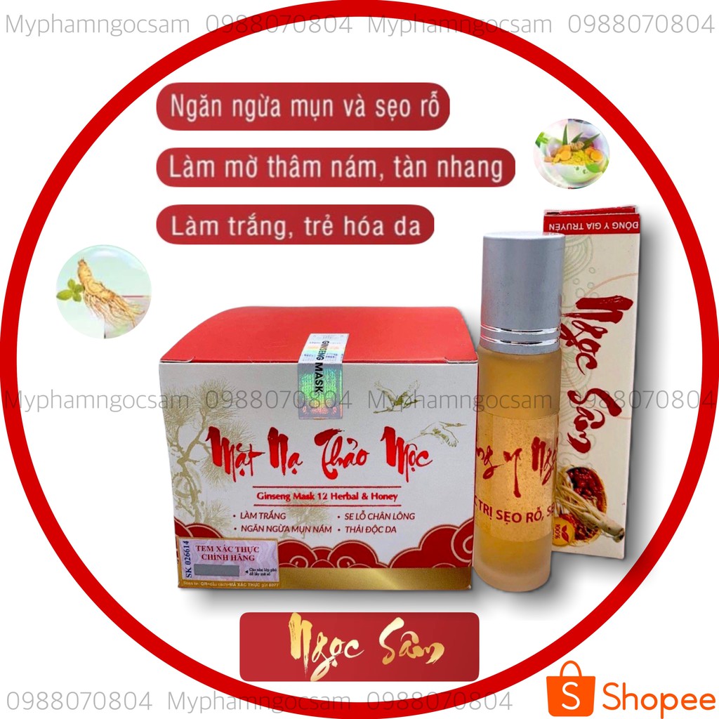 Ngọc Sâm Bộ Mini Ngừa Mụn Trắng Da