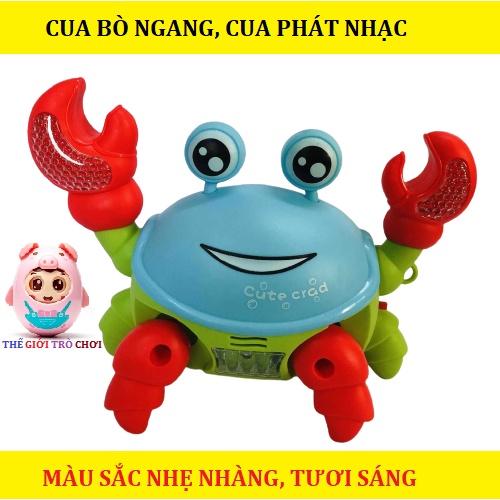 Đồ chơi con cua chạy pin có phát nhạc và đèn cho bé Funny Crab( đủ màu phân loại )