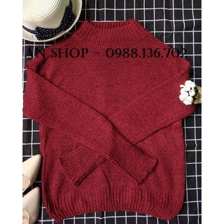 (Xả lẻ size/màu) Áo len lật tay cổ 5 phân