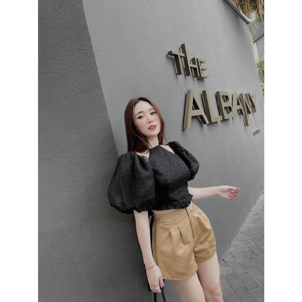 SET ÁO YẾM PHỒNG NƠ LƯNG + QUẦN SHORT