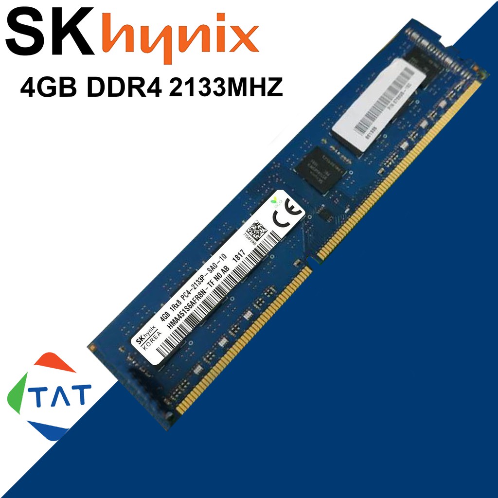 RAM SK Hynix 4GB DDR4 Bus 2133MHz 1.2V PC4-2133 Chính Hãng Dùng Cho Máy Tính Để Bàn PC Desktop Bảo Hành 36 Tháng 1 Đổi 1