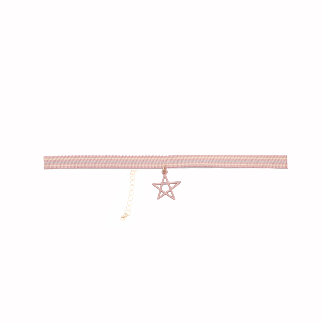 Vòng Cổ Choker Kẻ Sọc Ngôi Sao Màu Thời Trang Phong Cách Hàn Quốc