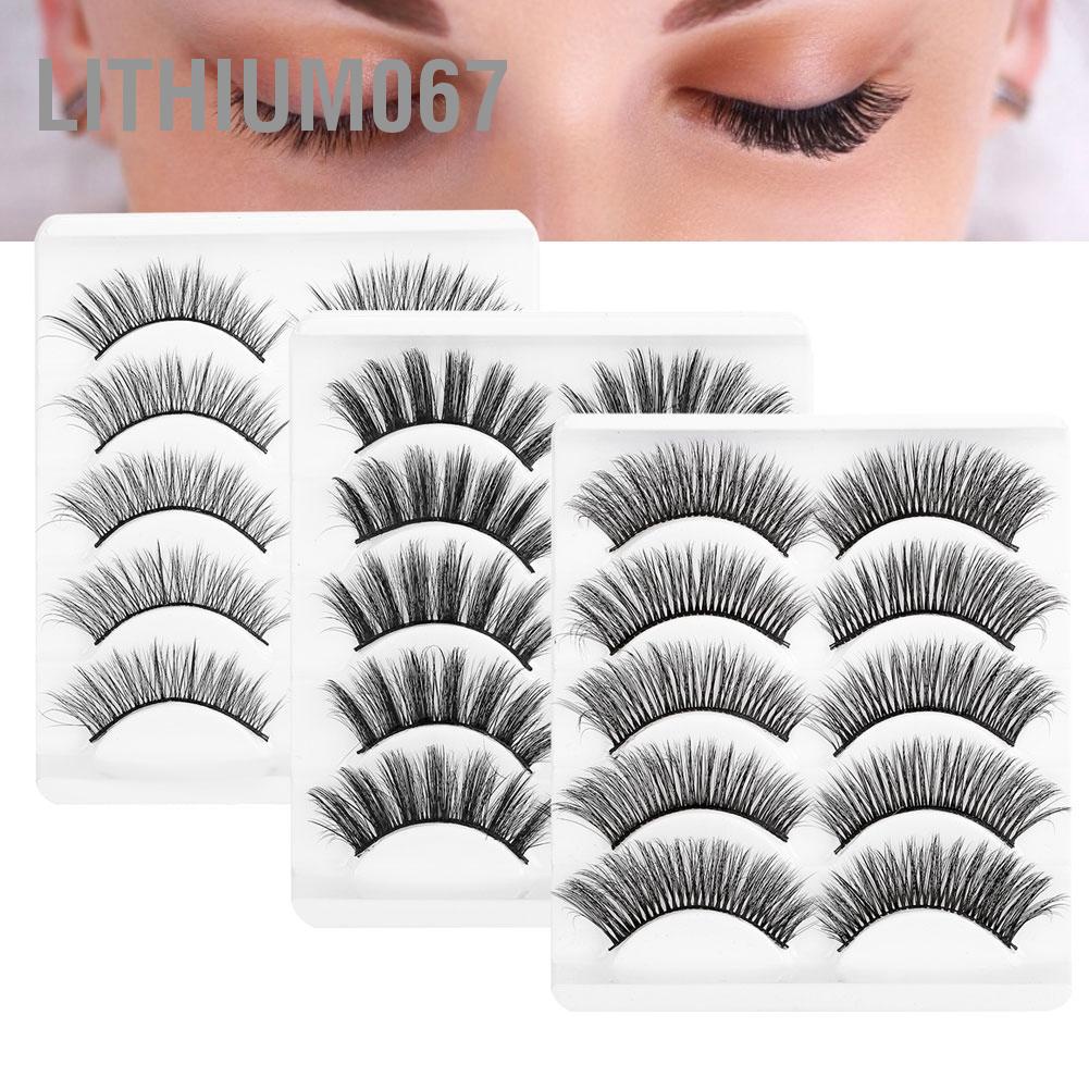 [Hàng mới về] 6 Cặp lông mi giả nối mi 3D trông tự nhiên
