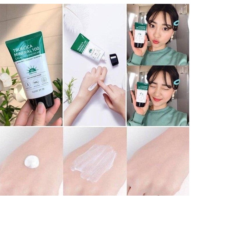 Kem Chống Nắng Dưỡng ẨM,Giảm Mụn Some By Mi Truecica Mineral Calming Tone Up 50ml