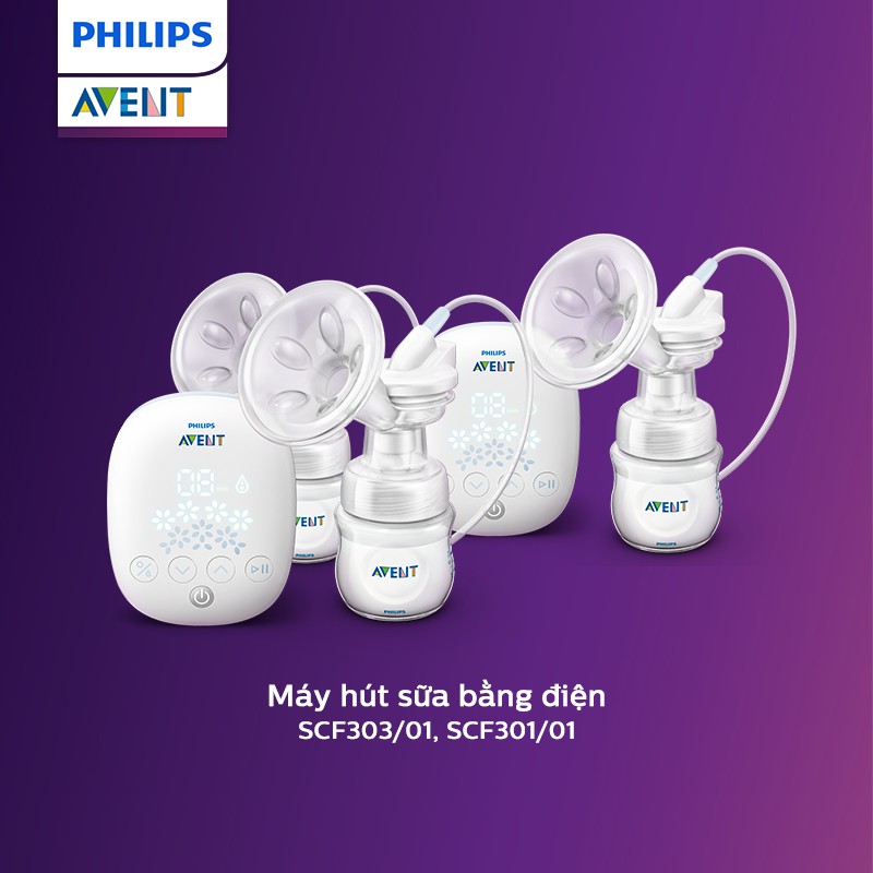 Máy Hút Sữa Điện Đôi Philips Avent Hoa Tuyết SCF303/01