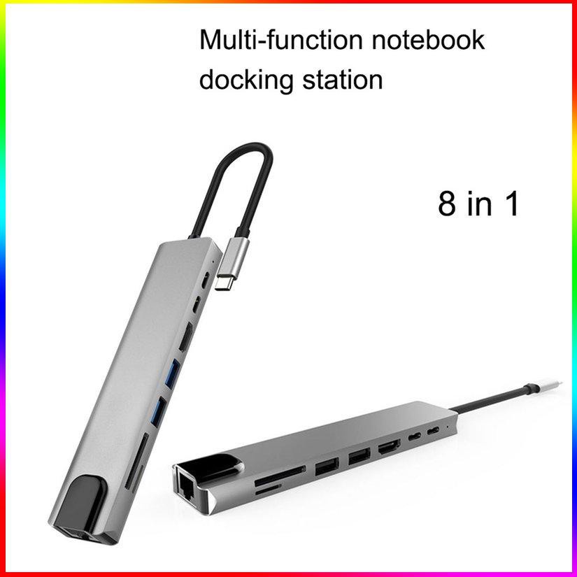 Trạm Sạc Chuyển Đổi Type-C Sang Usb3.0X2 + An Ninh Kỹ Thuật Số / Tf + Pdx2 + 100m Lan