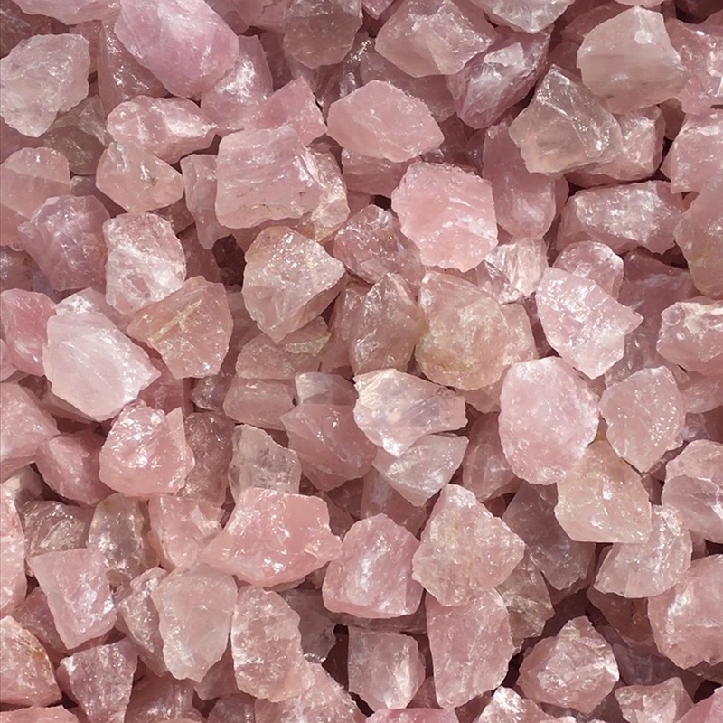 50g Đá Thạch Anh Hồng Thô Tự Nhiên Dùng Trang Trí Bể Cá