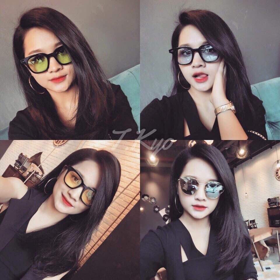 (Giá Sỉ VIP) Mắt kính râm chữ V gọng nhỏ nhiều màu💖kính mát teen nam nữ Hàn Quốc thời trang