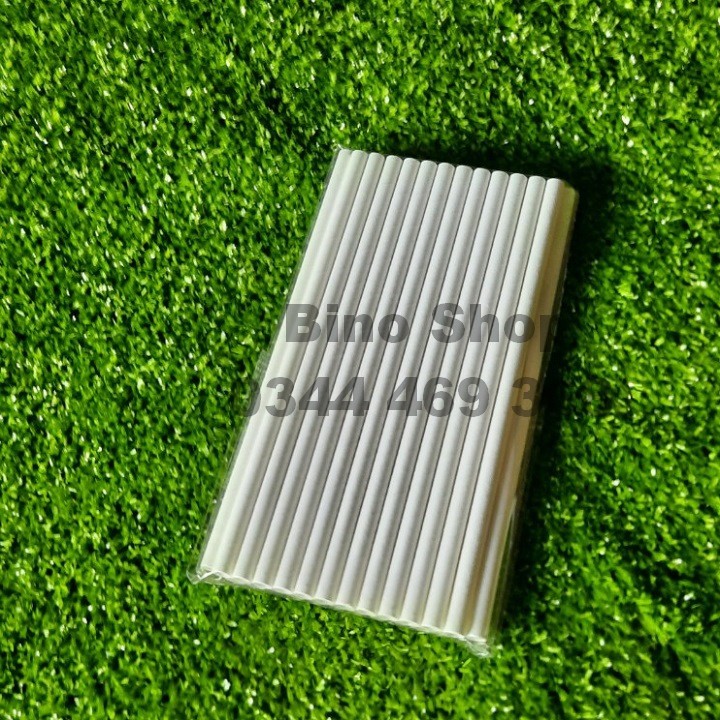 25 Ống Hút Giấy Trơn Phi 8mm