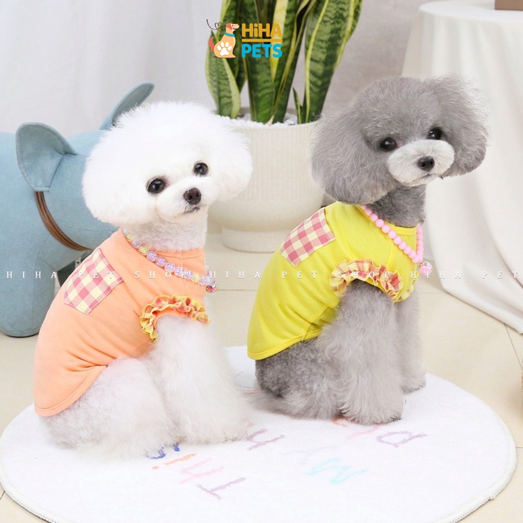 Váy Áo Cho Chó Mèo Thời Trang Hàn Quốc Quần Áo Thú Cưng Thiết Kế Dễ Thương Mùa Hè Hihapet.