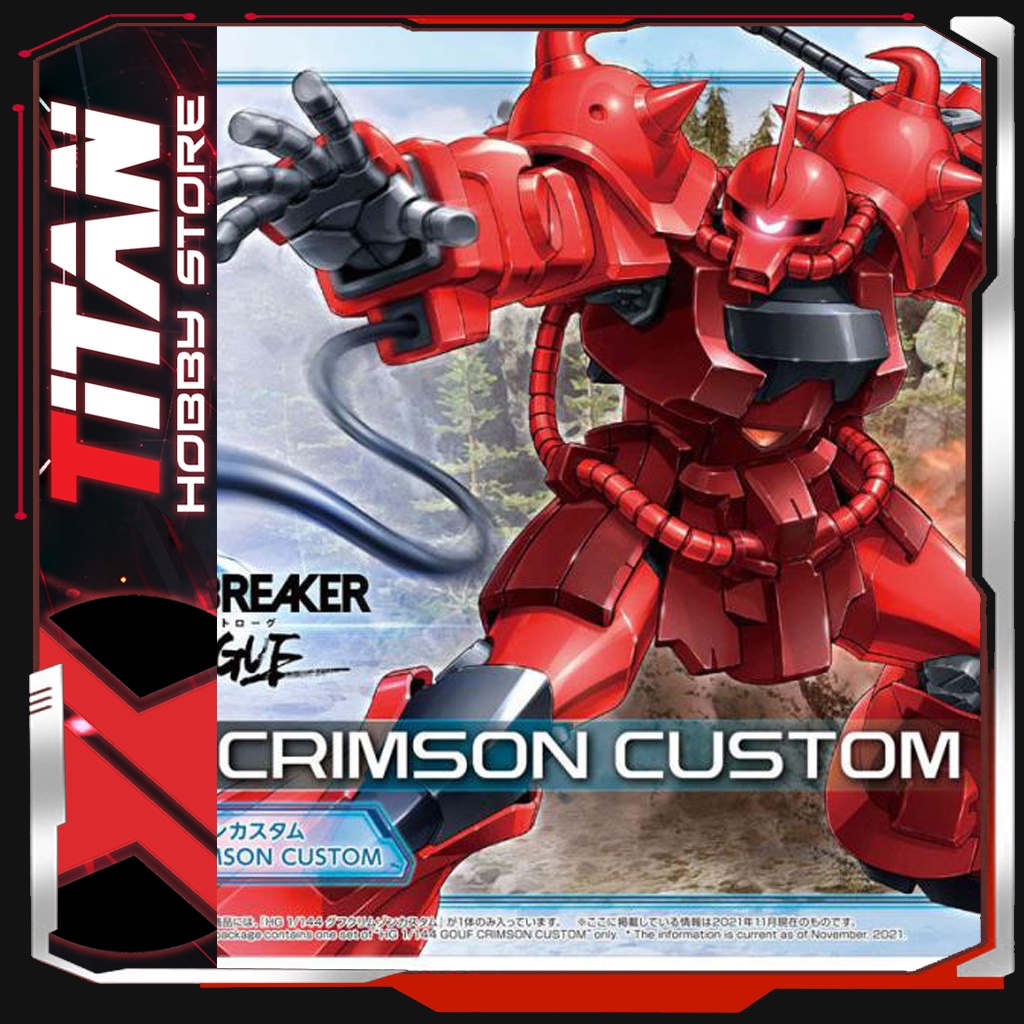 Mô hình lắp ráp Gunpla  HG 1/144 GOUF CRIMSON CUSTOM Gundam Bandai Japan