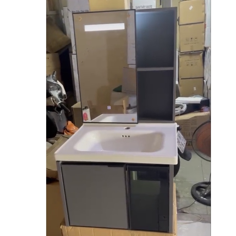 BỘ COMBO TỦ LAVABO + KỆ GƯƠNG CÓ ĐÈN