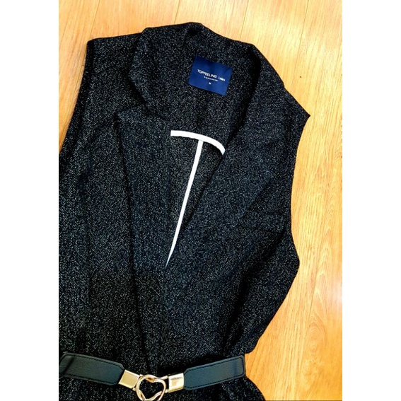 Áo vest gile dạ tweed sz XL