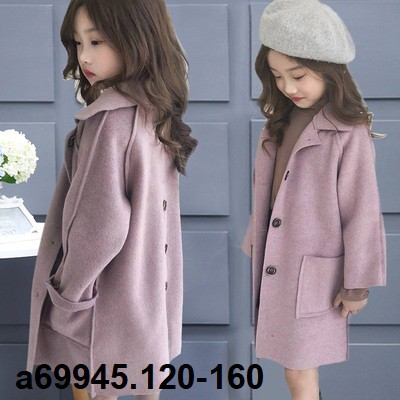 ÁO KHOÁC DẠ DÁNG DÀI CHO BÉ GÁI CÁC KIỂU