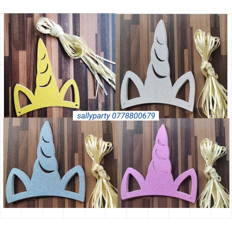 Cài tóc có sừng bằng giấy có 4 màu chỉ 3.5k/cái