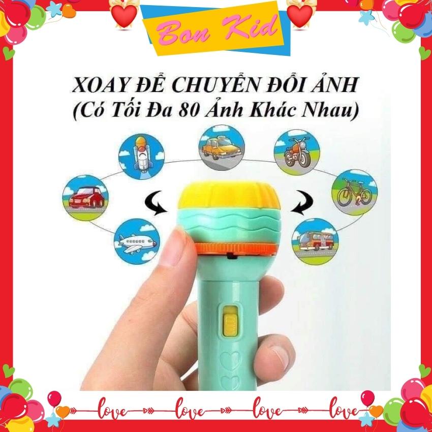 Đồ Chơi Đèn Pin Chiếu Hình Cho Bé 80 Hình - Đèn Chiếu Hình Cho Bé 3D Ngộ Nghĩnh