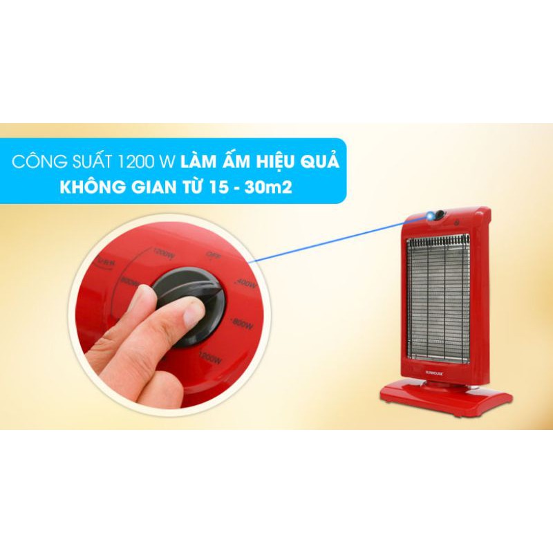 Quạt sưởi halogen Sunhouse SHD7016
