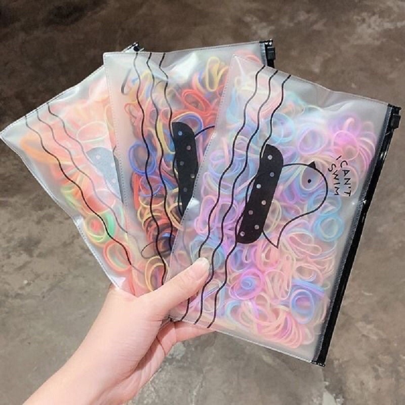 Dây buộc tóc cho bé yêu có túi zip đựng siêu xinh