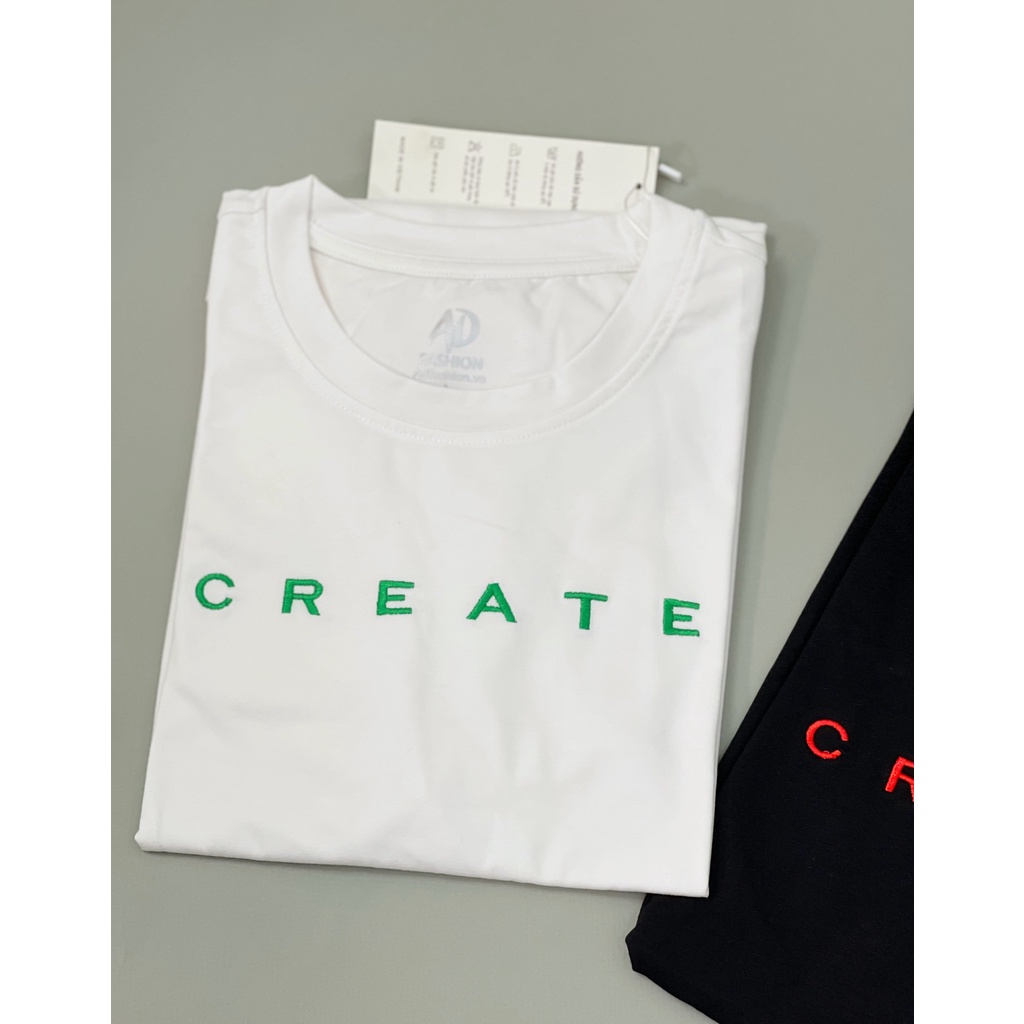 Áo thun nữ cổ tròn, in chữ thời trang, áo thun tay ngắn, form cơ bản