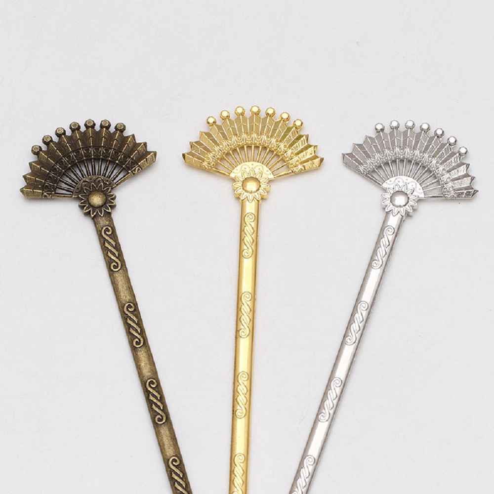 Trâm Cài Tóc Kim Loại Hình Cánh Quạt Cho Nữ