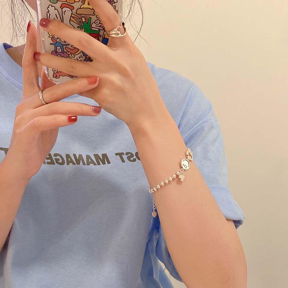 Vòng Tay Mặt Hình Học Mặt Cười Phong Cách Bohemian Thời Trang Cho Nữ