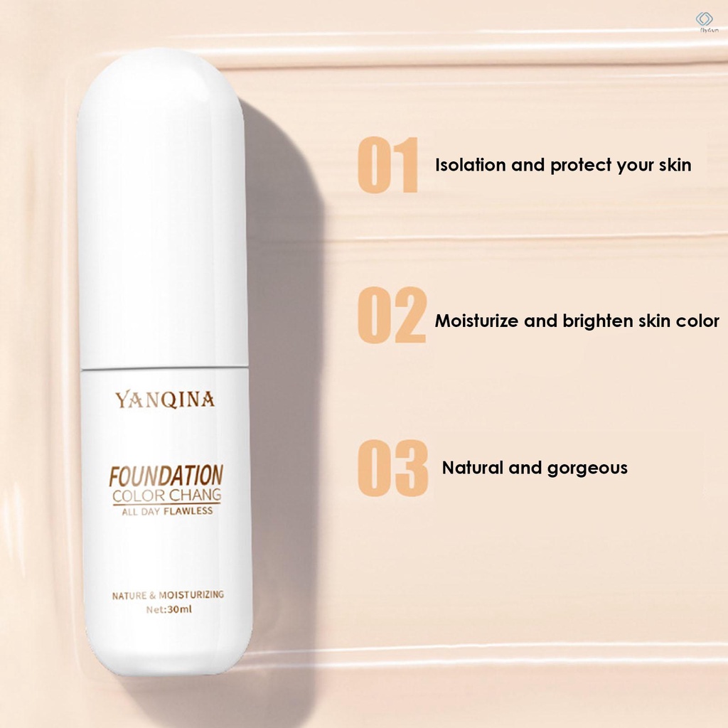 Kem nền BB che khuyết điểm dưỡng ẩm kiểm soát dầu thay đổi màu sắc YANQINA 30ml
 | BigBuy360 - bigbuy360.vn
