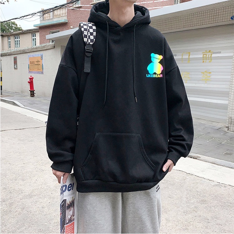 Áo khoác IFNICEFUTURE hoodie dài tay in hoạ tiết hoạt hình thời trang cho nam