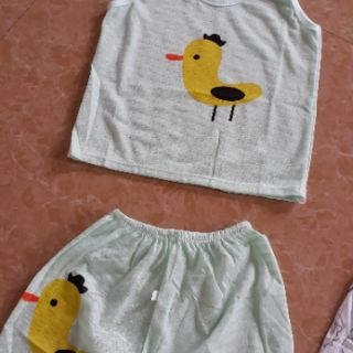 Bộ ba lỗ cotton giấy cho bé