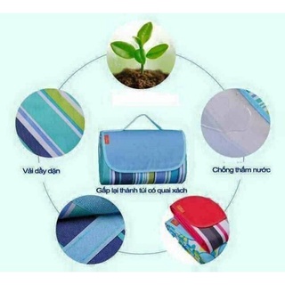 [Sẵn Hàng] Thảm du lịch gấp gọn chống thấm