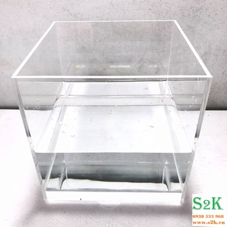 Bể acrylic CB15: 15x15x15, hồ mika phù hợp cho nuôi cá betta, cây thủy sinh.Dùng kèm theo đèn