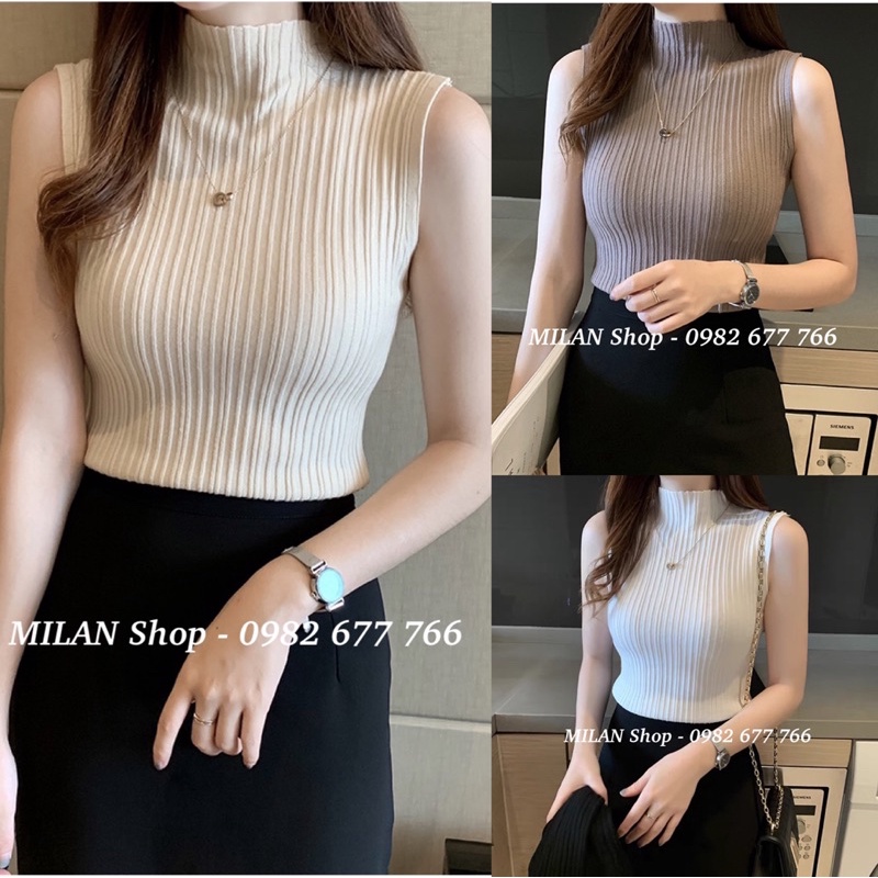 Áo len sát nách cổ 3p quốc dân