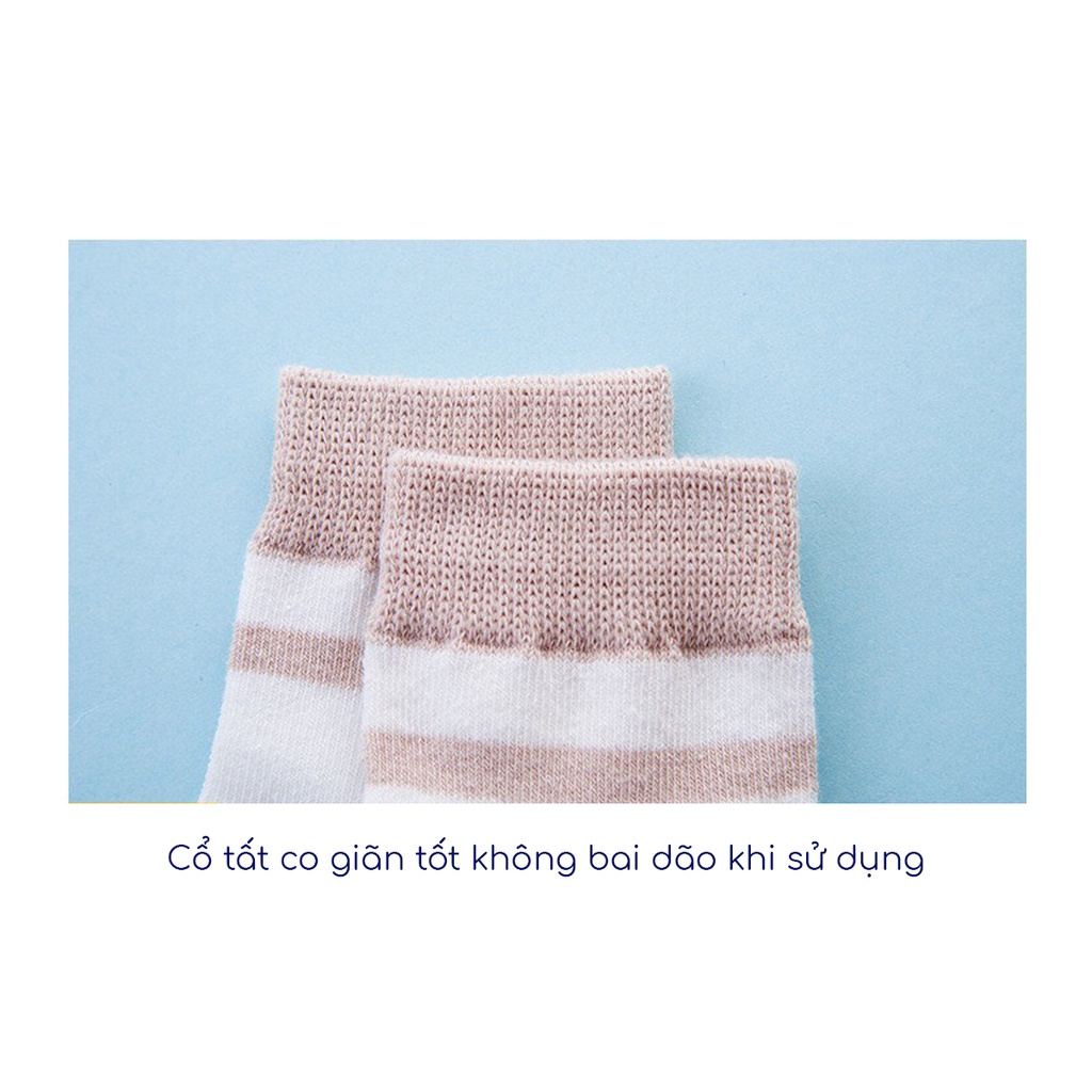 Tất Cho Bé Từ 0 Đến 6 Tuổi Set 5 Đôi Cotton Họa Tiết Hình Thỏ,Thoáng Khí, Co Giãn