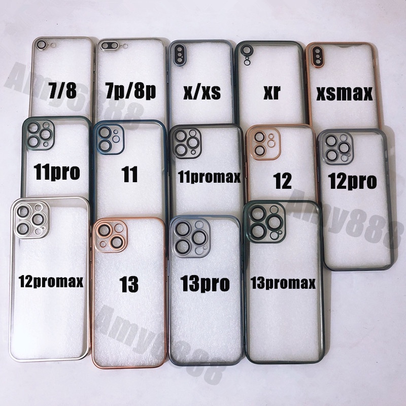 Ốp Điện Thoại Túi Khí Mạ Sang Trọng Bảo Vệ Camera Cho iPhone 13 pro max 12 11 pro max