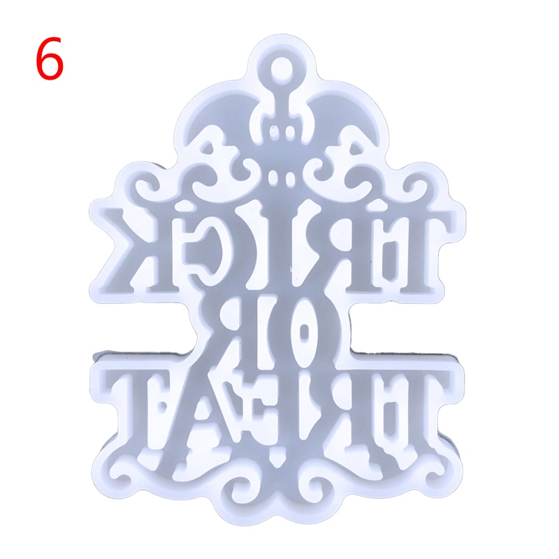 Khuôn Silicone Làm Móc Khóa Hình Phù Thủy Halloween Lấp Lánh DIY