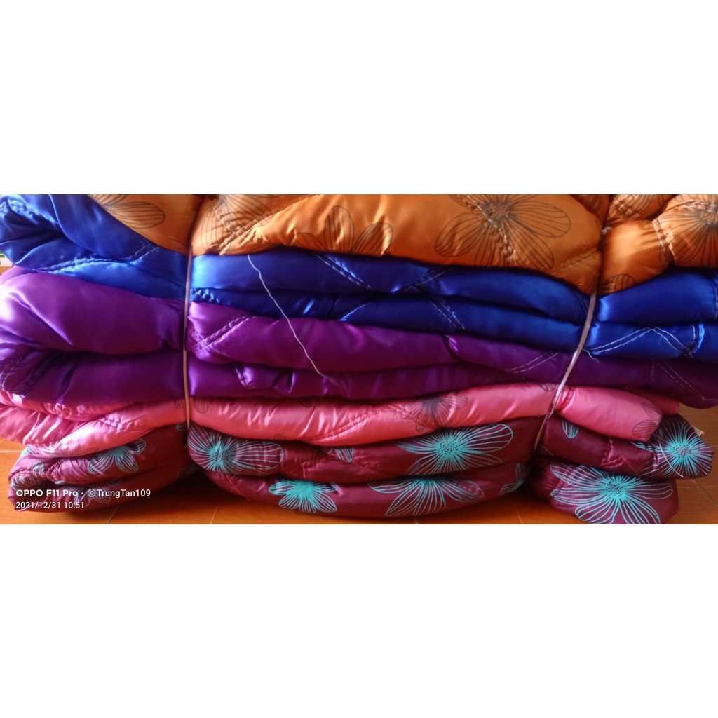 Chăn Bông Đà Lạt 1m6 x 1m9 x 2cm Giá Rẻ Dùng Lót Nằm - Trải Nệm Êm Lưng - Nệm Vải