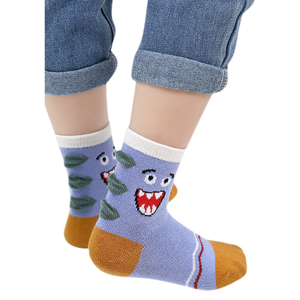 1 Đôi Tất Chống Trượt In Hình Hoạt Hình Dễ Thương Cho Bé Gái