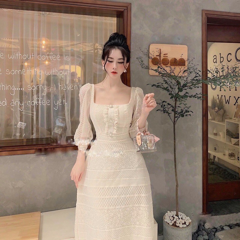 VÁY REN CỔ VUÔNG