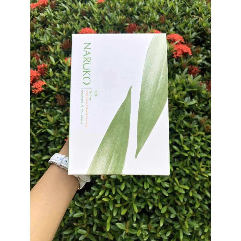 Mặt Nạ Trà Tràm Naruko Dành Cho Da Mụn Hộp 8 Miếng