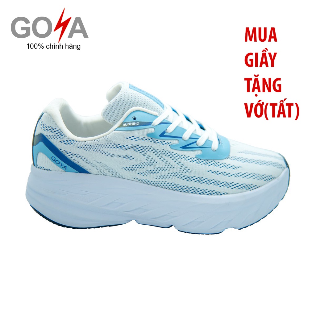 [MẪU MỚI CỰC HOT}Giày chạy bộ Goya Training Plus Trắng Xanh Với Nhiều Cải Tiến Chạy Cực Kỳ Êm Chân Và Thời Trang