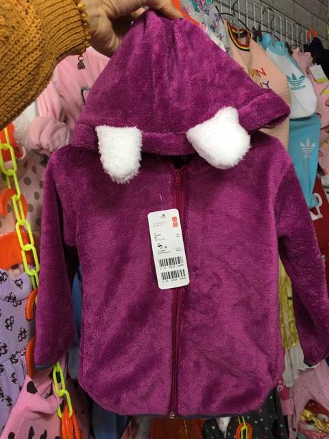 Áo khoác lông tai gấu