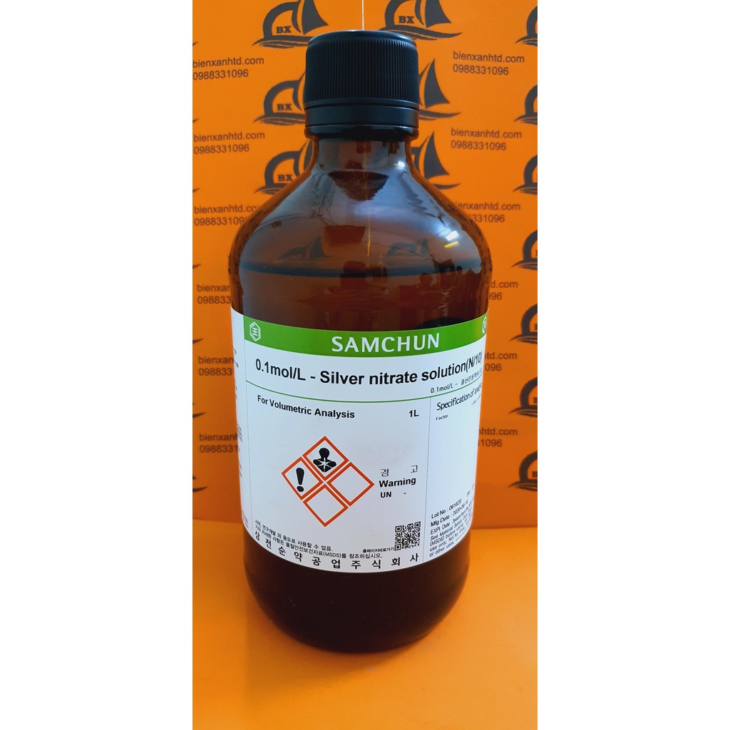 0.1mol/L-Silver nitrate solution AgNO3 0.1N Cas 7761-88-8