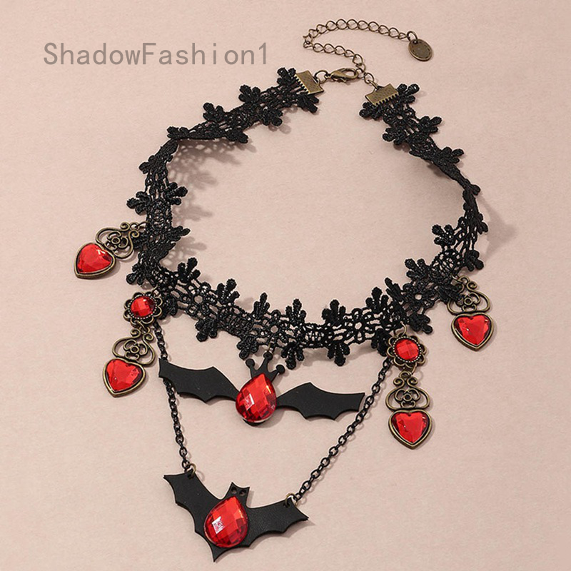 Vòng Cổ Choker Hình Dơi Phong Cách Halloween Cá Tính