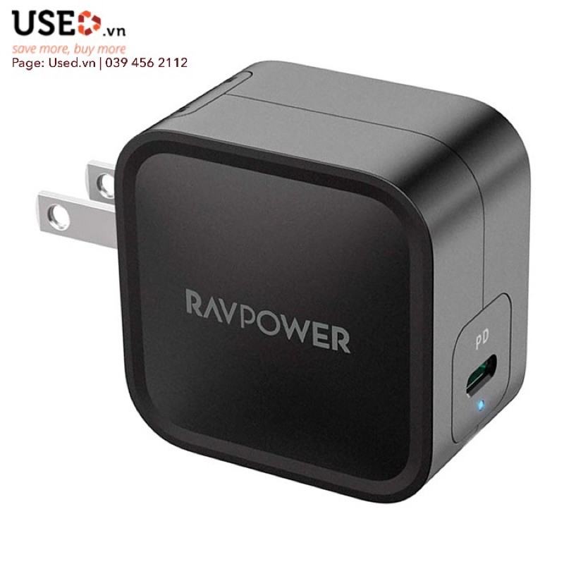 Củ Sạc RAVPower Type C PD 61W, Quick Charge 3.0, Công Nghệ GaN Siêu Nhỏ Gọn - RP-PC112 - New | USEDVN