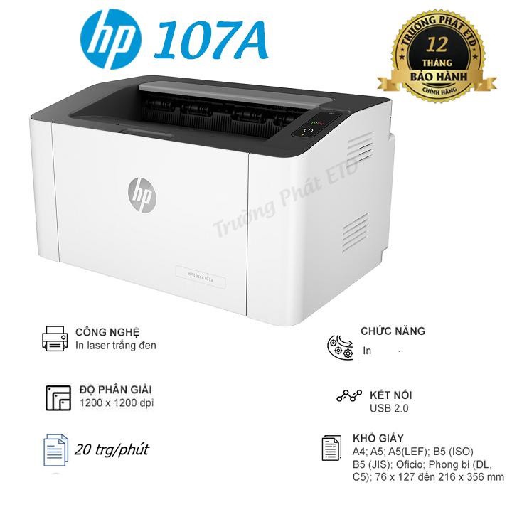 Máy In HP LaserJet Pro M107A - Hàng Chính Hãng